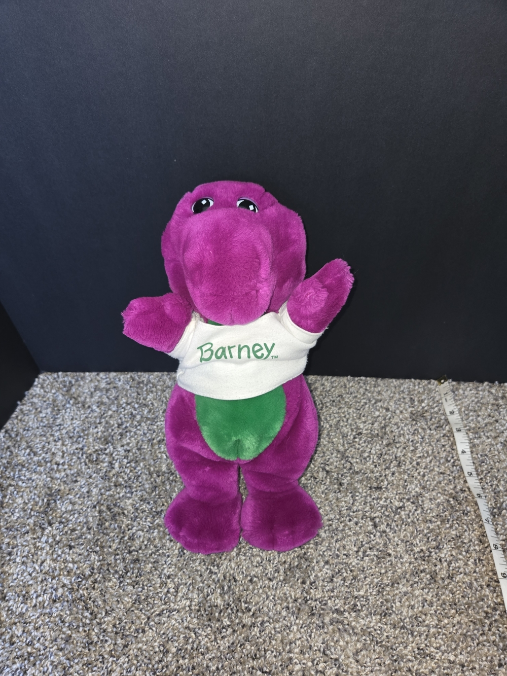 Vintage Barney The Dinosaur 12" Plush 1992 Lyons Group Purple Stuffed Toy